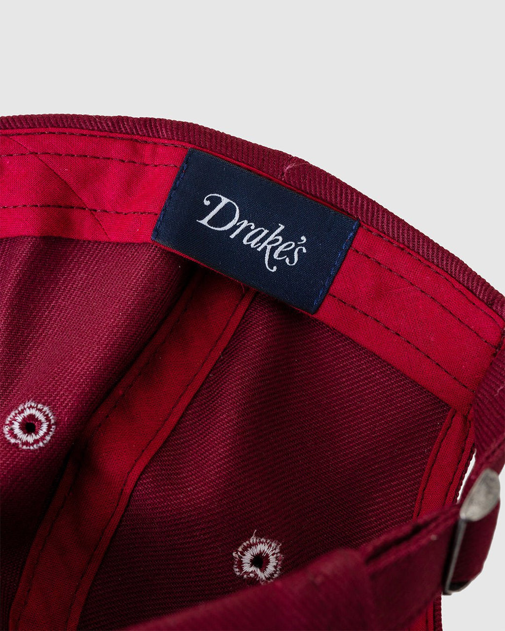 D Duck Twill Cap Burgundy - DRAKE'S