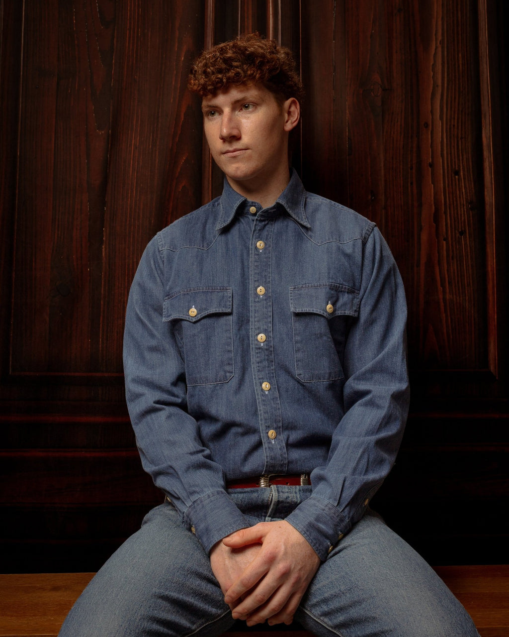 Denim Western Shirt Stone Wash - DRAKE'S