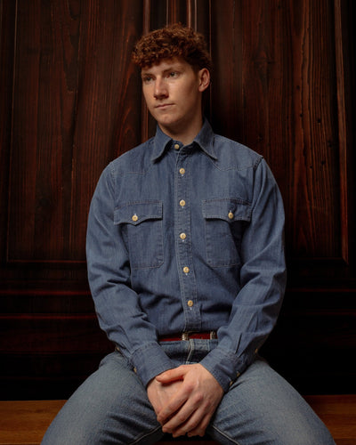 Denim Western Shirt Stone Wash - DRAKE'S