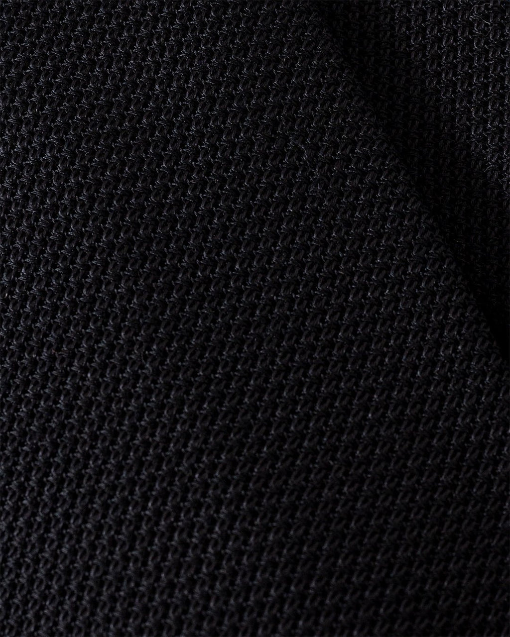 Fine Woven Grenadine Silk Hand Rolled Tie Black - DRAKE'S