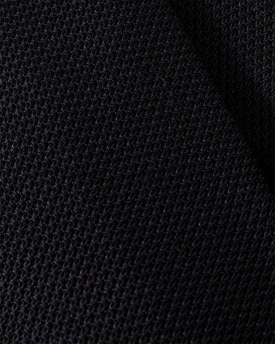 Fine Woven Grenadine Silk Hand Rolled Tie Black - DRAKE'S