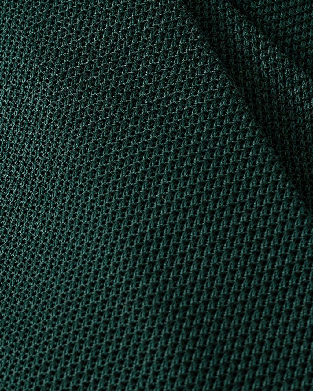 Fine Woven Grenadine Silk Hand Rolled Tie Forest Green - DRAKE'S