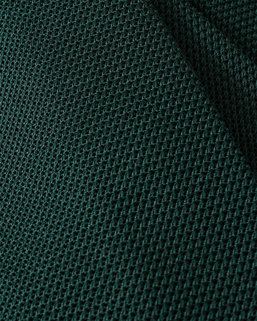 Fine Woven Grenadine Silk Hand Rolled Tie Forest Green - DRAKE'S