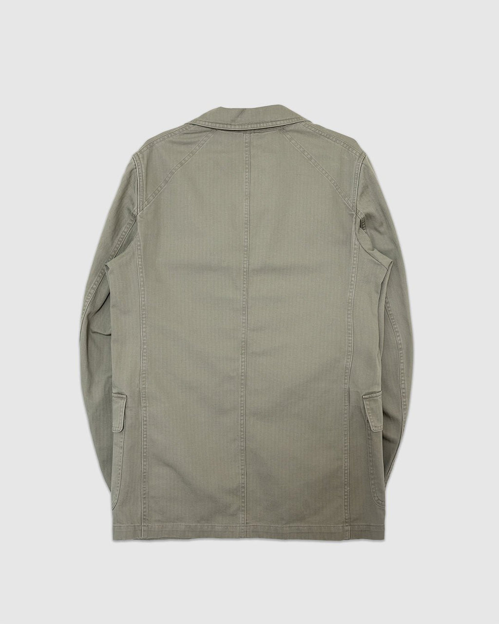 Herringbone Twill Cotton Games Blazer Mk. I Olive - DRAKE'S
