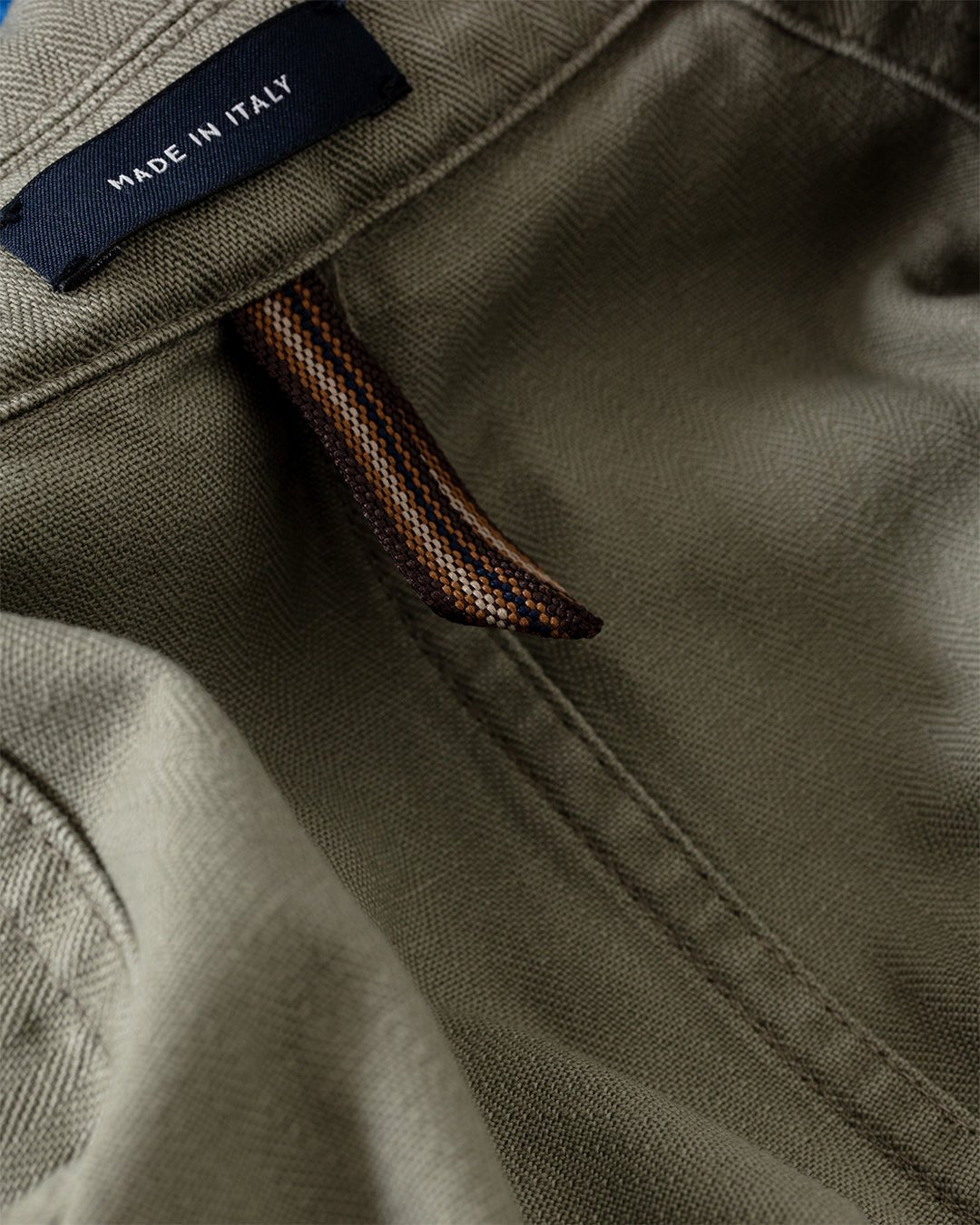 Herringbone Twill Cotton Games Blazer Mk. I Olive - DRAKE'S