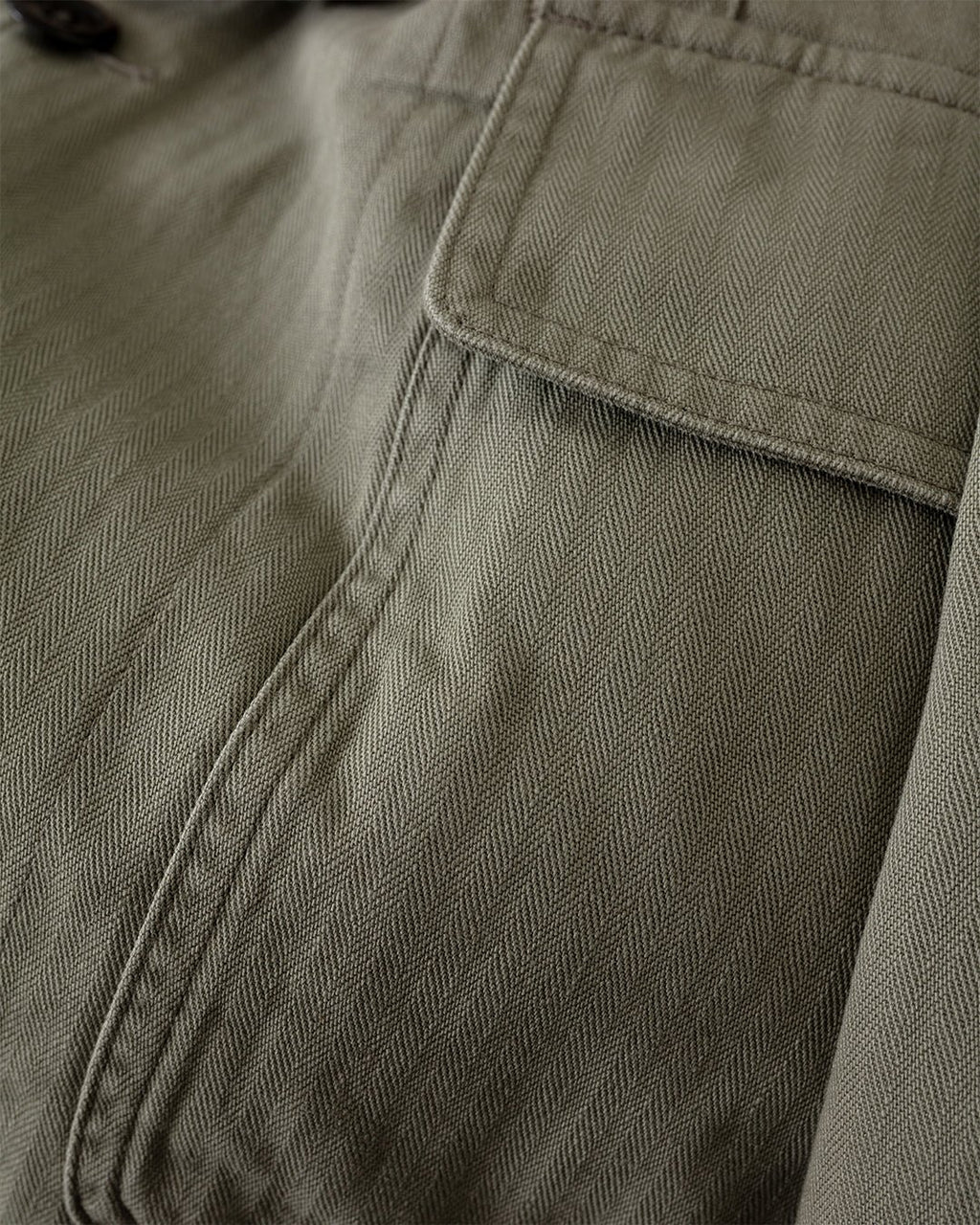 Herringbone Twill Cotton Games Blazer Mk. I Olive - DRAKE'S