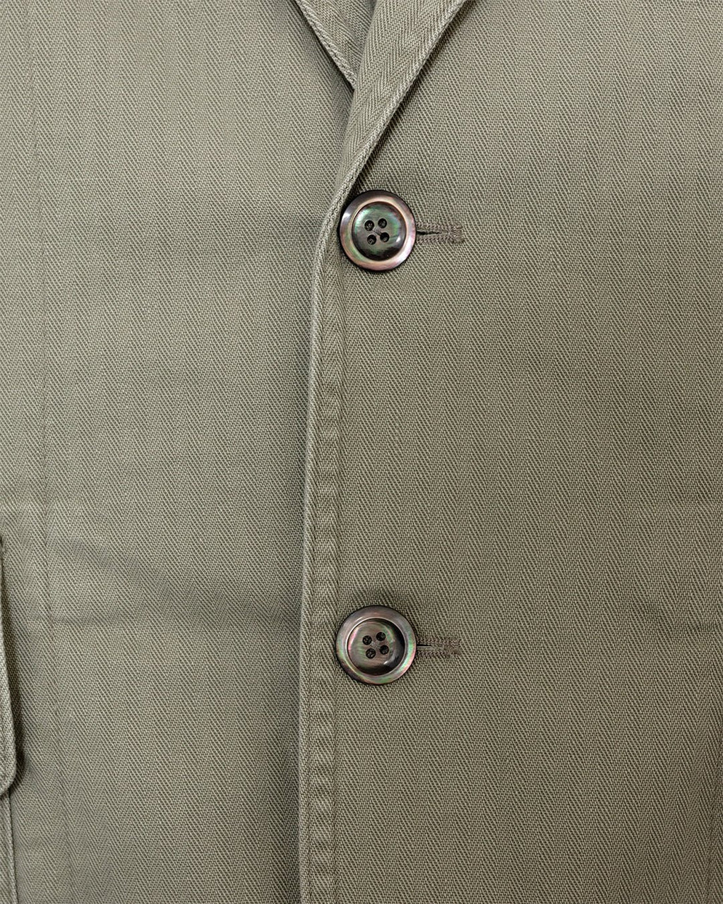 Herringbone Twill Cotton Games Blazer Mk. I Olive - DRAKE'S