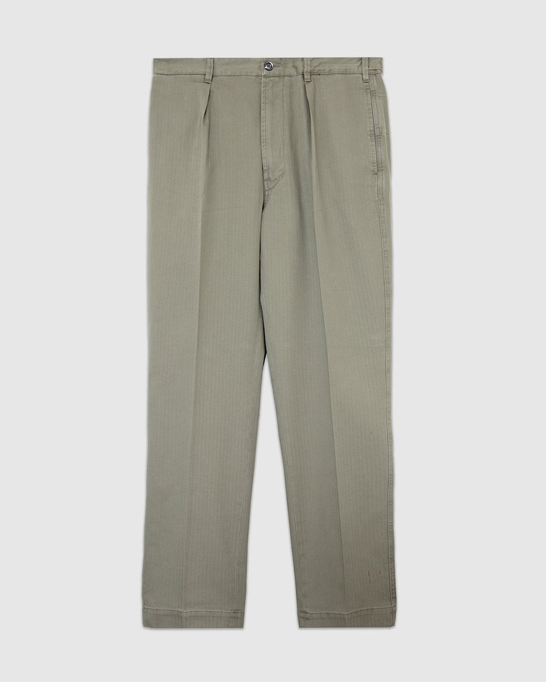 Herringbone Twill Cotton Games Trouser Mk. I Olive - DRAKE'S