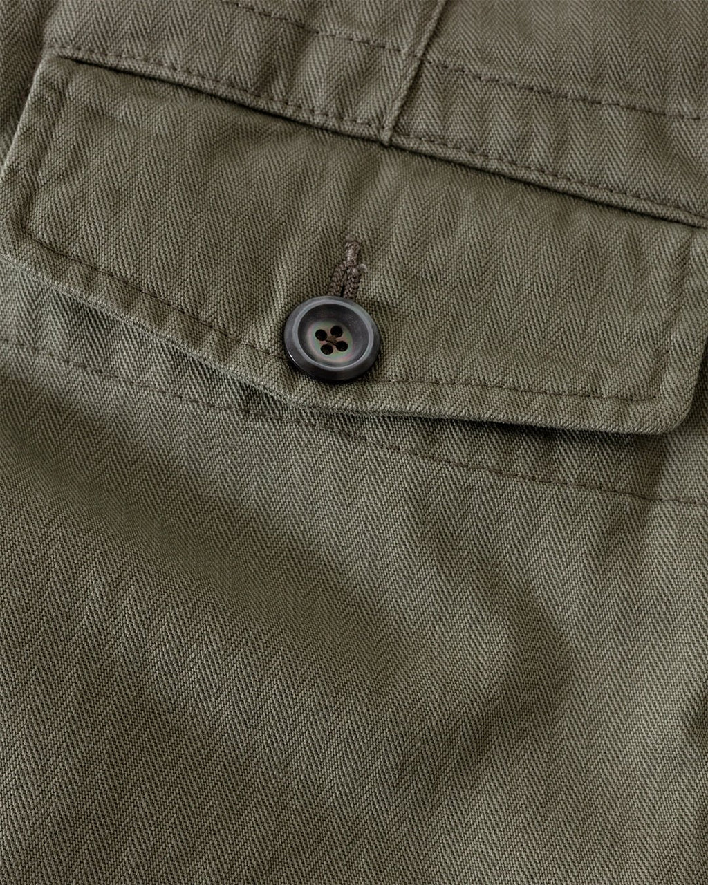 Herringbone Twill Cotton Games Trouser Mk. I Olive - DRAKE'S