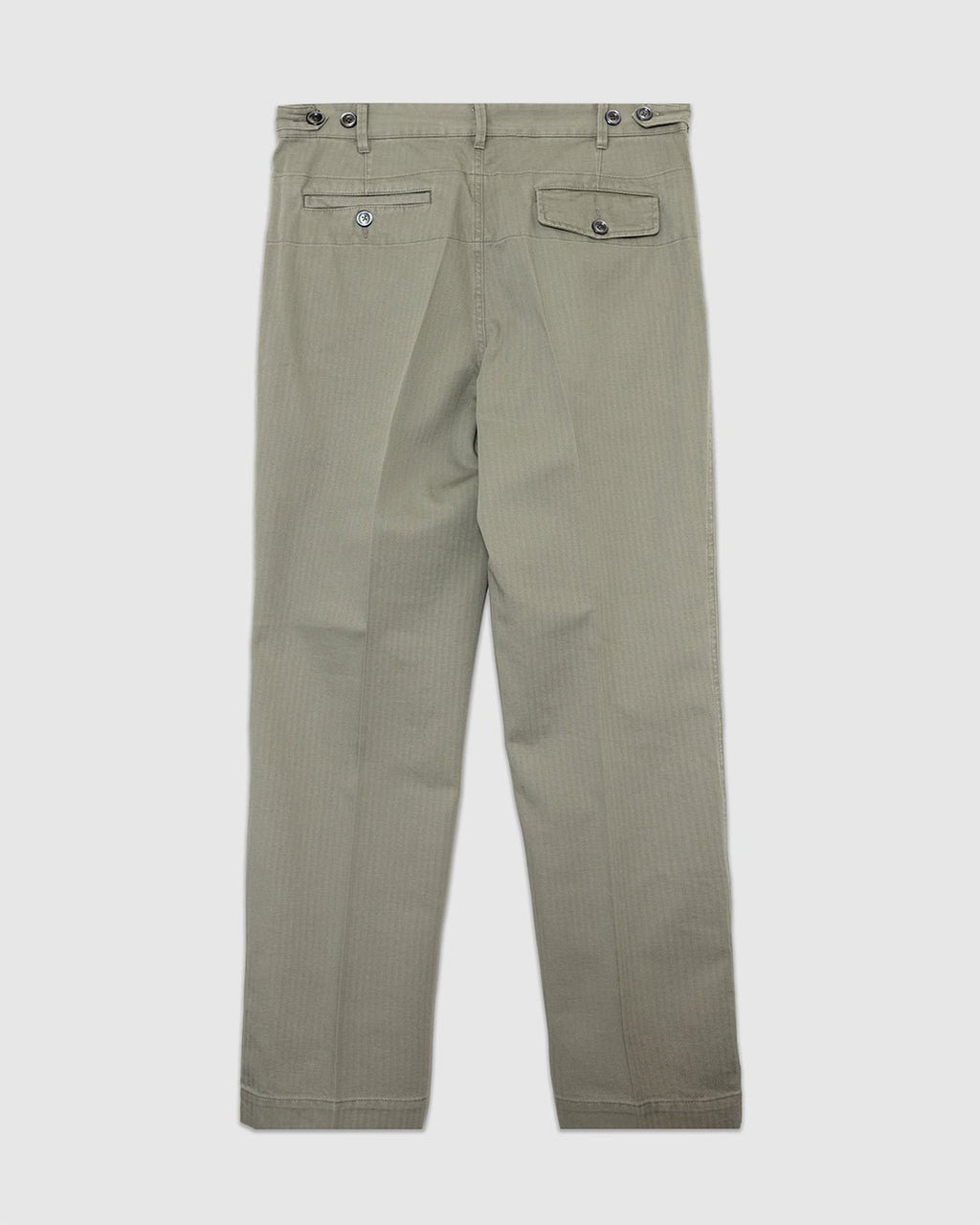 Herringbone Twill Cotton Games Trouser Mk. I Olive - DRAKE'S
