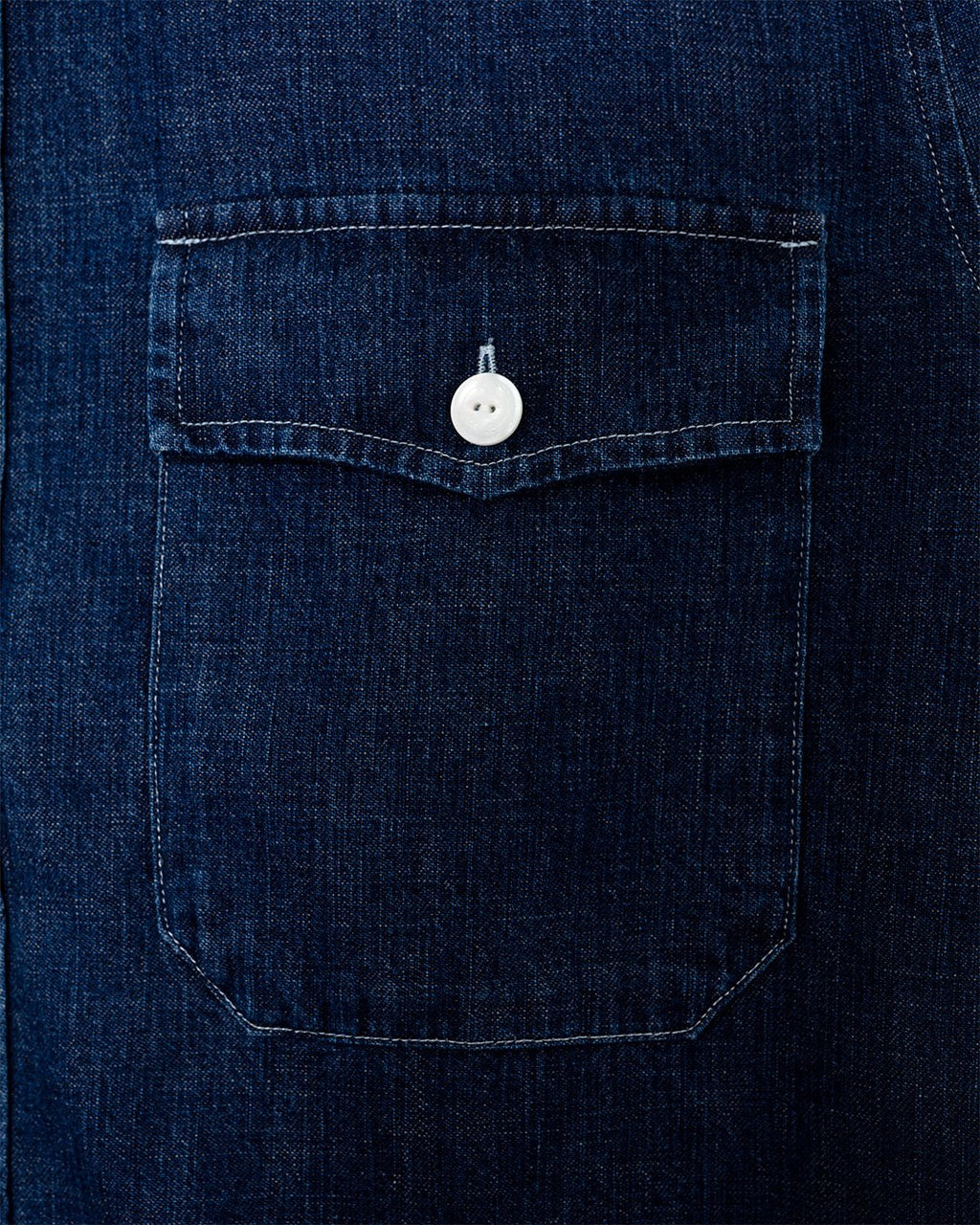 Light Denim Western Shirt Stone Wash - DRAKE'S