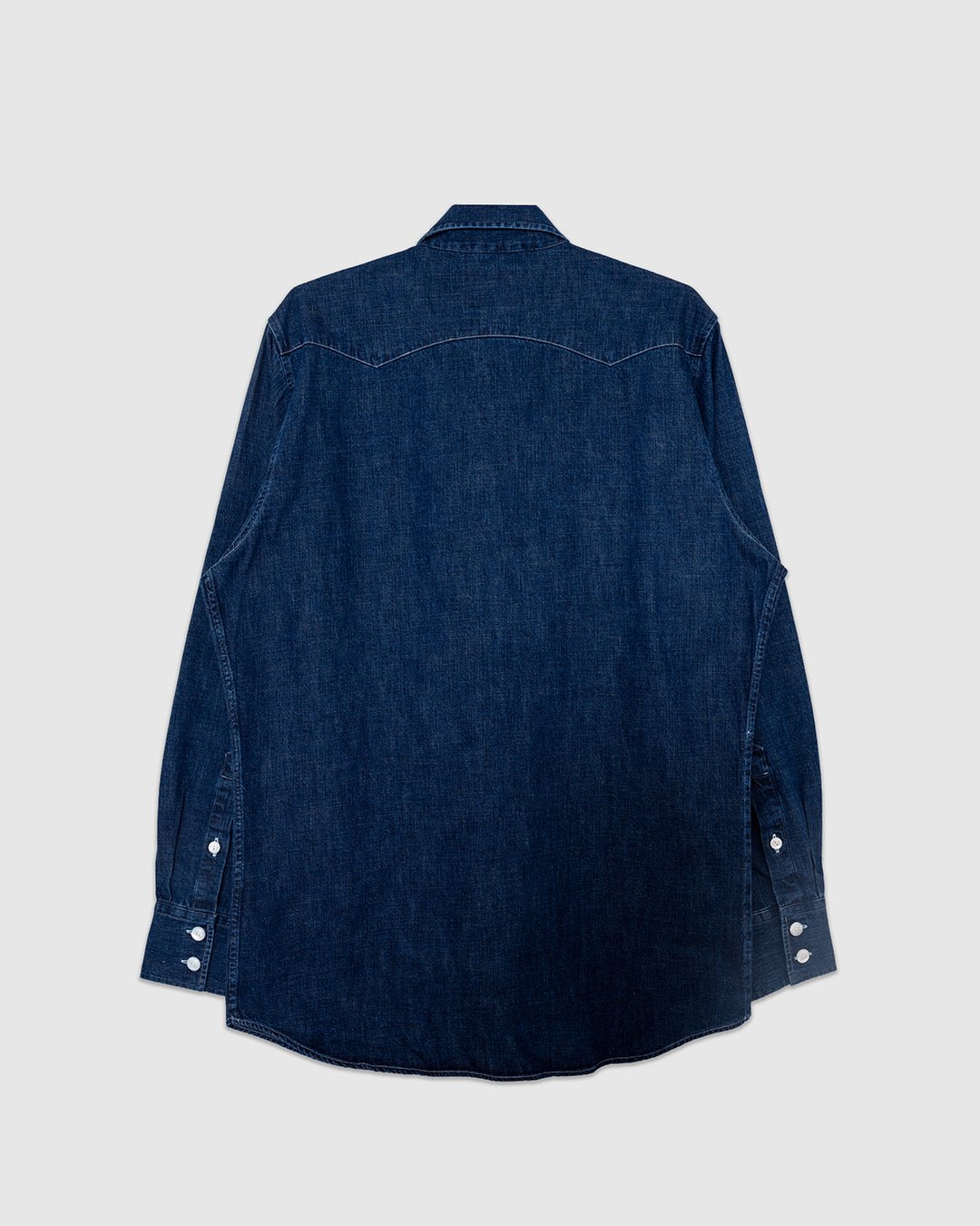 Light Denim Western Shirt Stone Wash - DRAKE'S