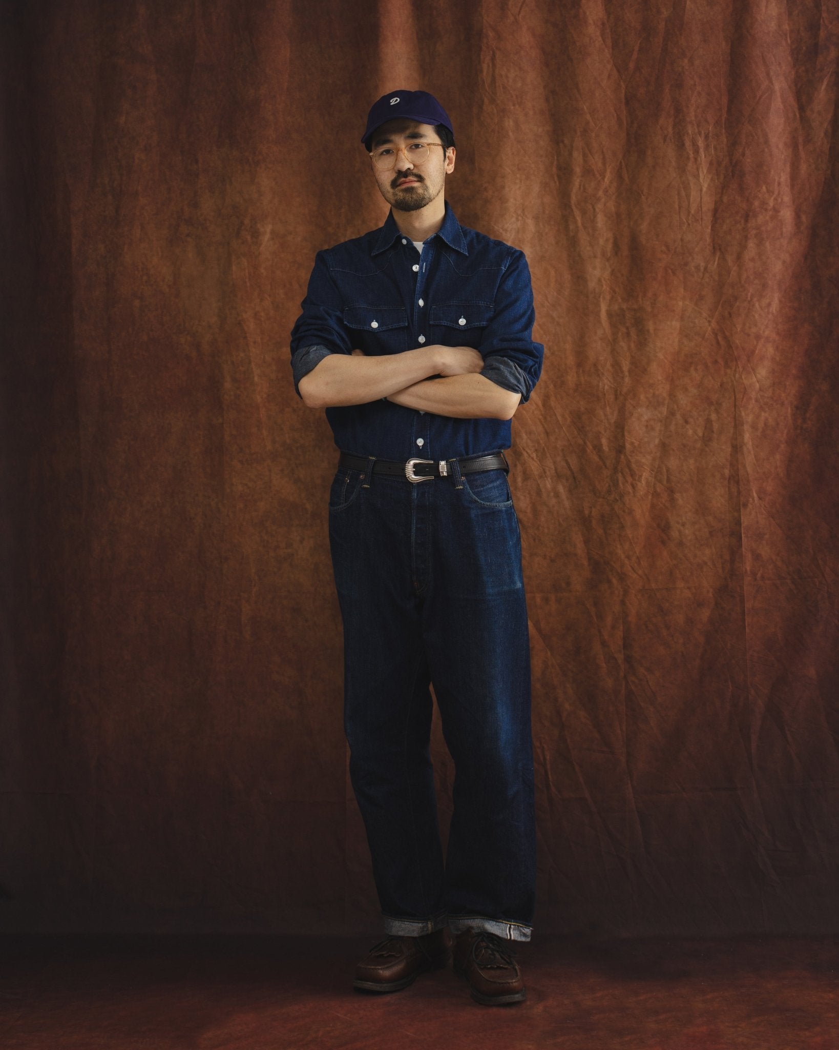 Light Denim Western Shirt Stone Wash - DRAKE'S
