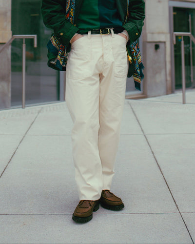 Military Satin Naval Pant Ecru - DRAKE'S