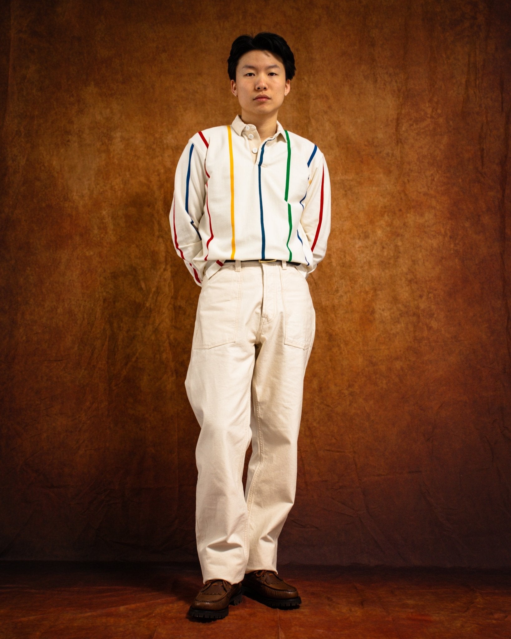 Military Satin Naval Pant Ecru - DRAKE'S