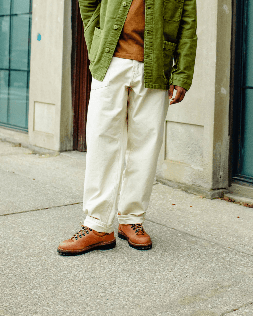 Military Satin Naval Pant Ecru - DRAKE'S