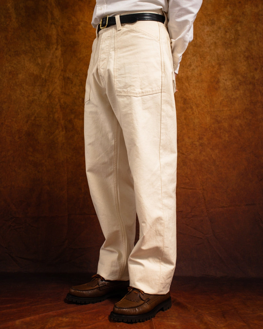 Military Satin Naval Pant Ecru - DRAKE'S