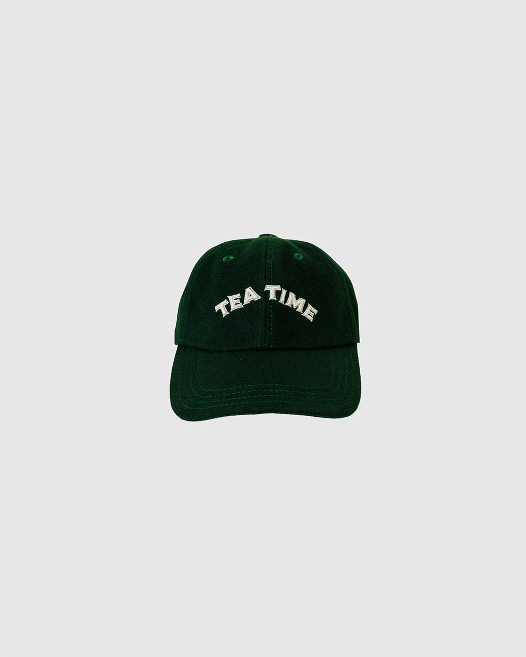 Tea Time Wool Baseball Cap Forest Green - DRAKE'S