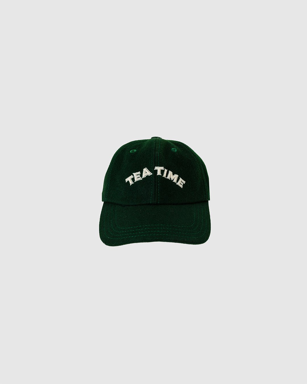 Tea Time Wool Baseball Cap Forest Green - DRAKE'S