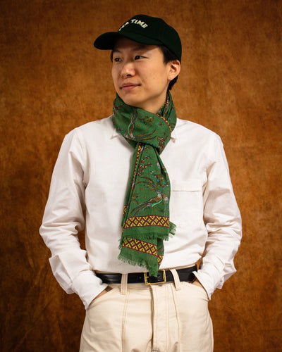 Tea Time Wool Baseball Cap Forest Green - DRAKE'S