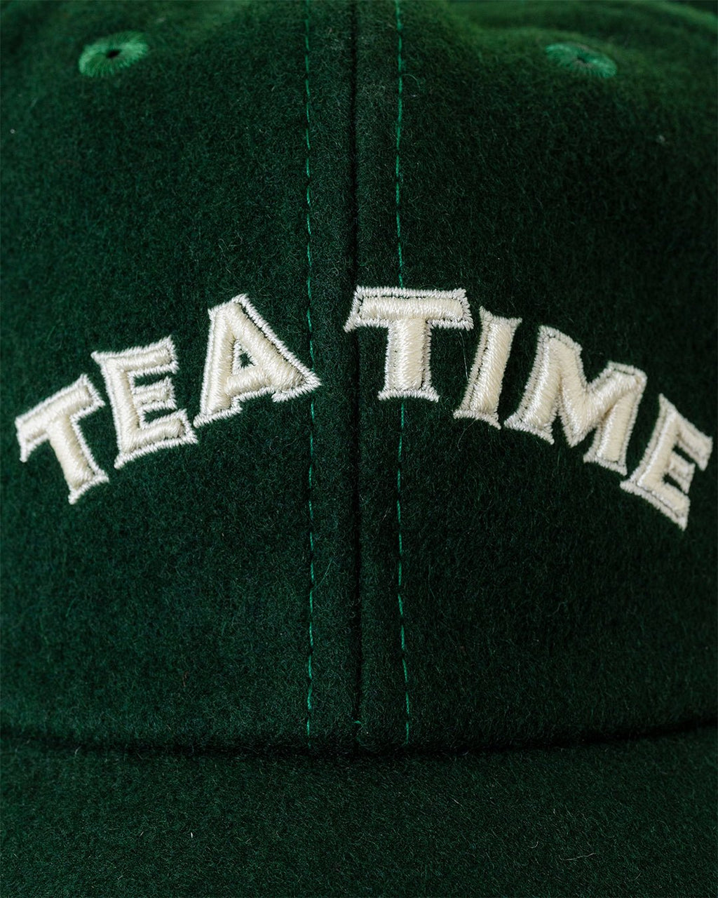 Tea Time Wool Baseball Cap Forest Green - DRAKE'S