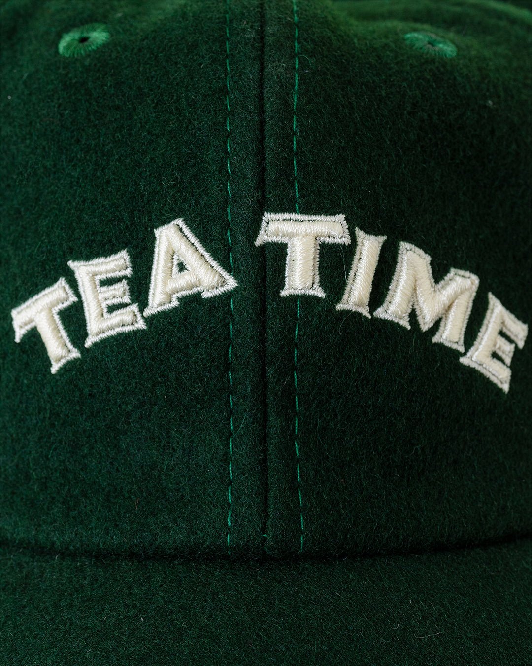 Tea Time Wool Baseball Cap Forest Green - DRAKE'S