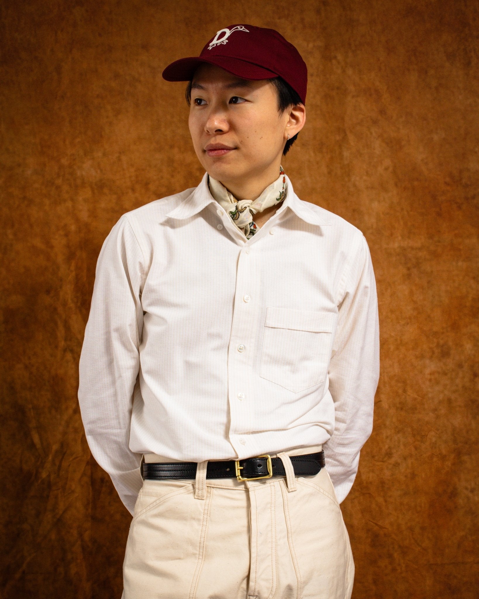 Ticking Stripe BD Oxford Shirt Cream - DRAKE'S