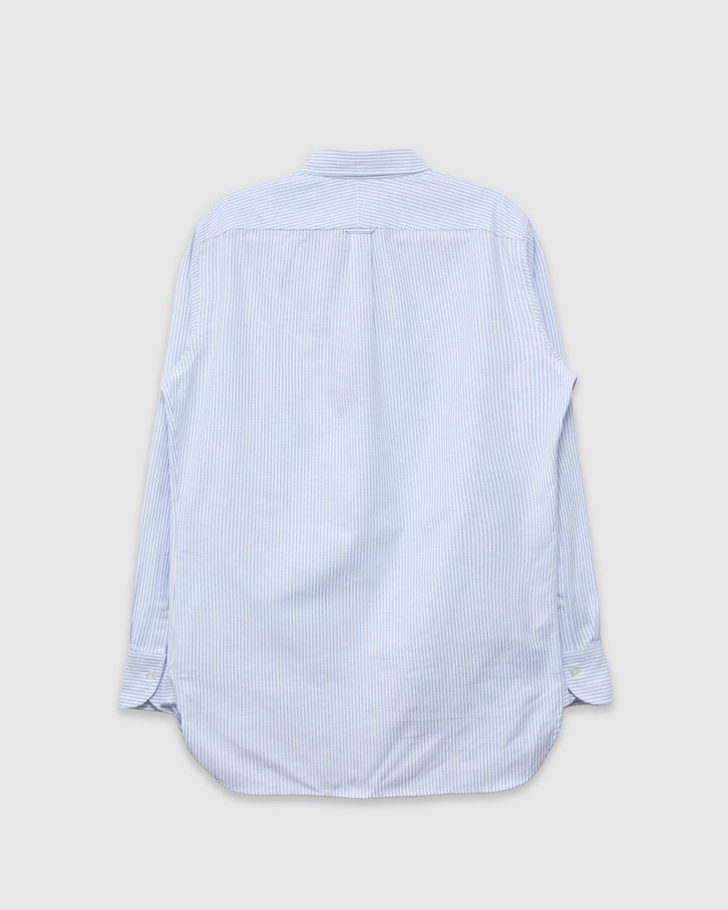 Ticking Stripe Button Down Oxford Shirt Lt Blue - DRAKE'S