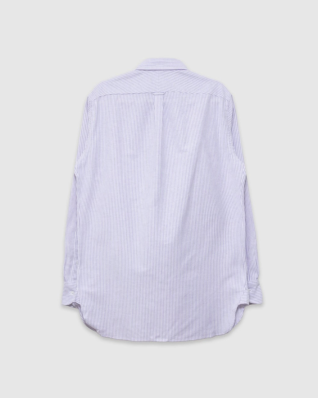 Ticking Stripe Button Down Oxford Shirt Purple - DRAKE'S
