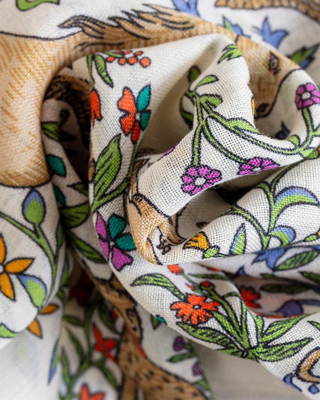 Unicorn Print Bandana Print Ecru - DRAKE'S