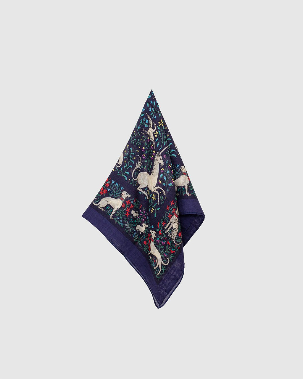 Unicorn Print Bandana Print Navy - DRAKE'S
