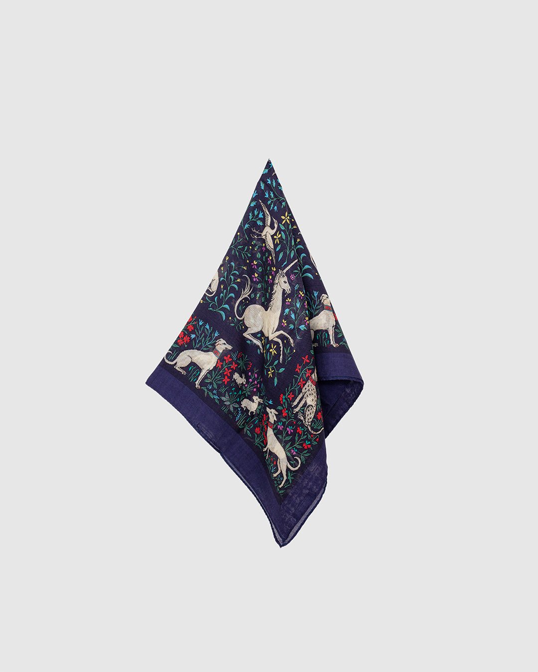Unicorn Print Bandana Print Navy - DRAKE'S