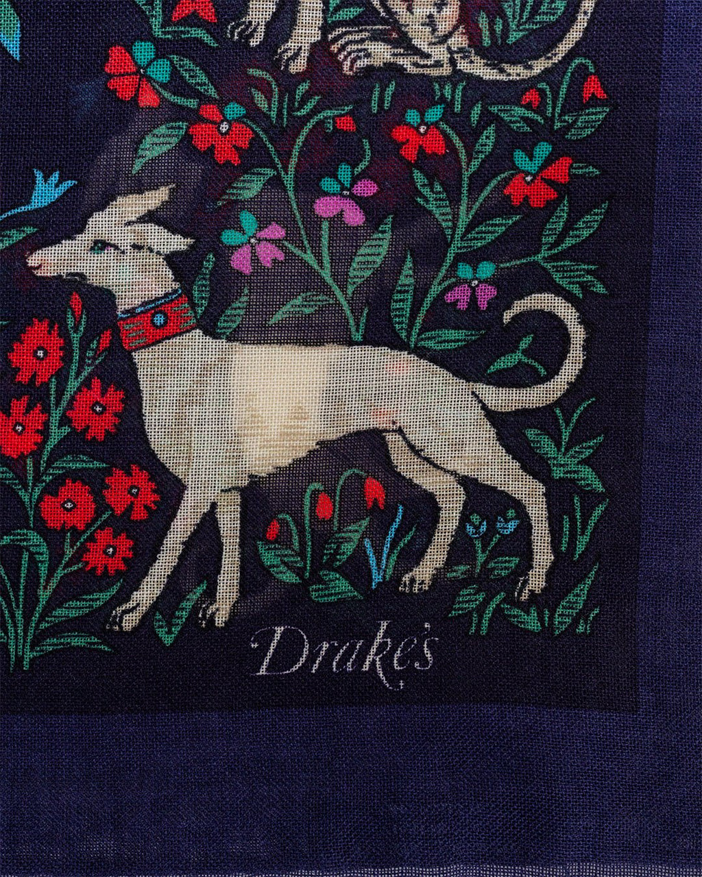 Unicorn Print Bandana Print Navy - DRAKE'S