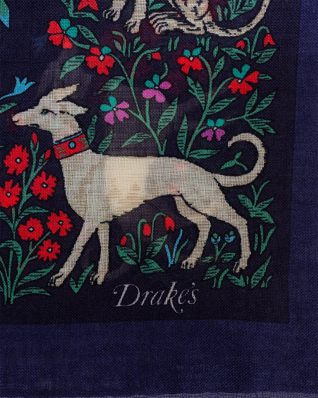 Unicorn Print Bandana Print Navy - DRAKE'S