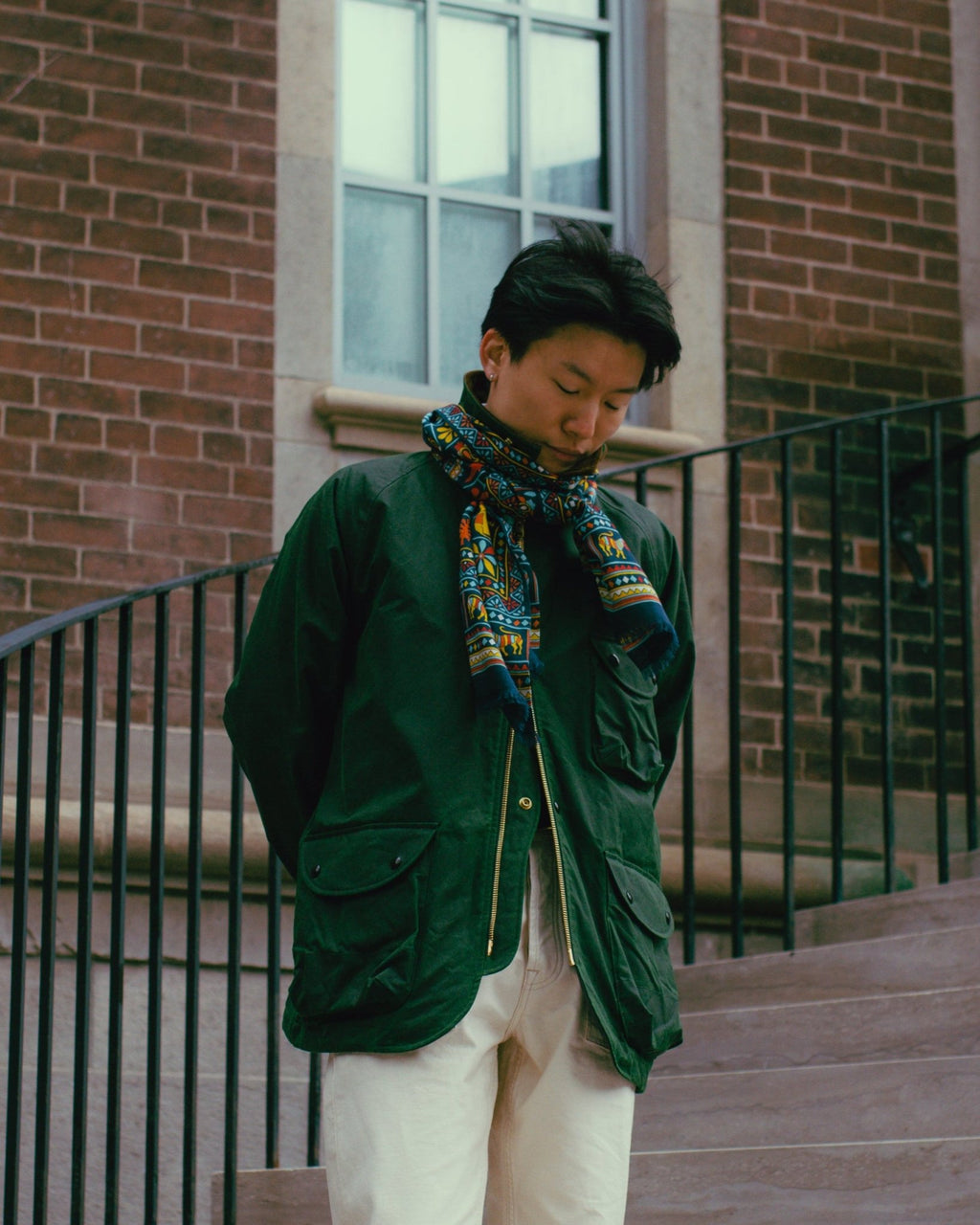 Waxed Coverall Emerald Green - DRAKE'S