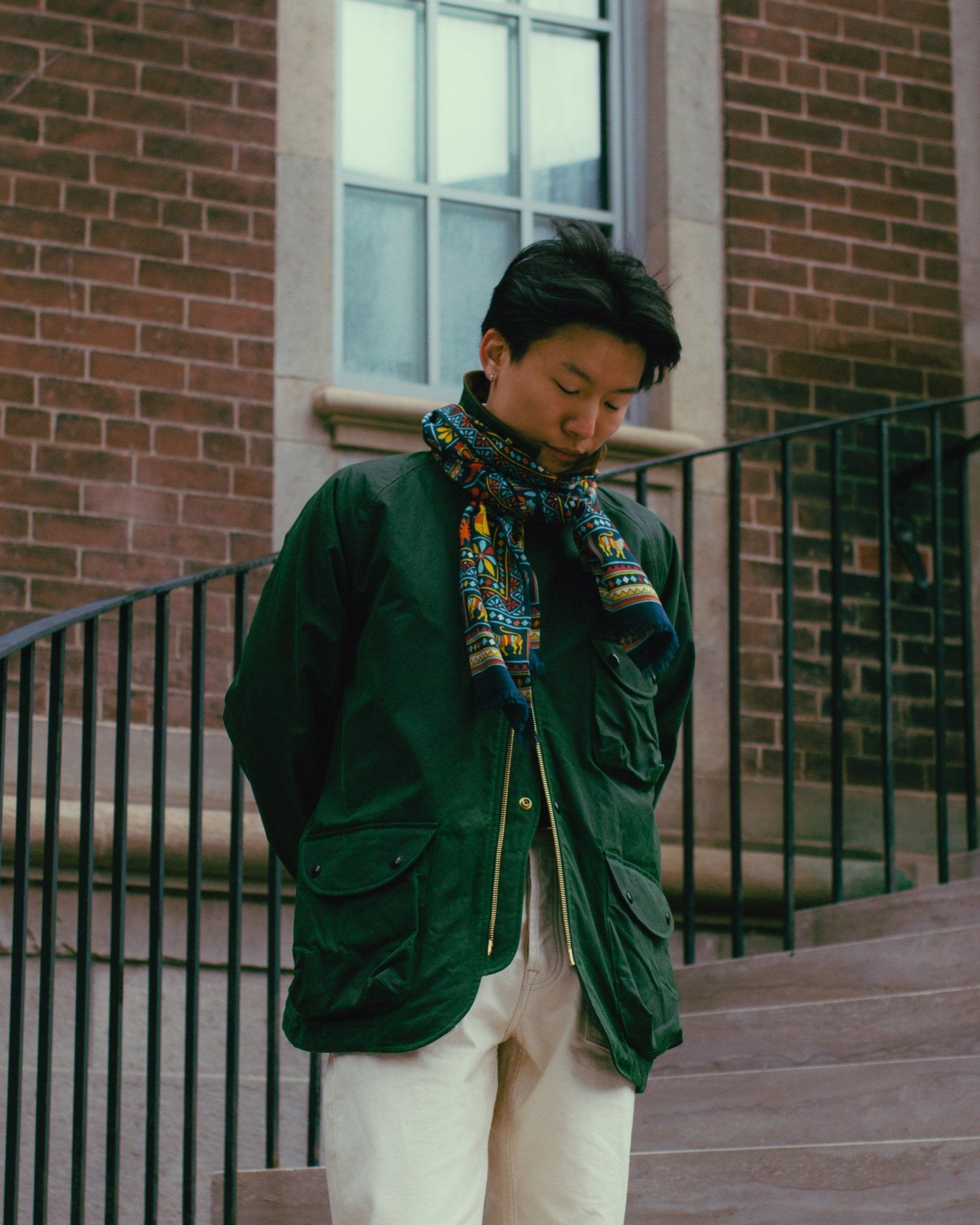 Waxed Coverall Emerald Green - DRAKE'S