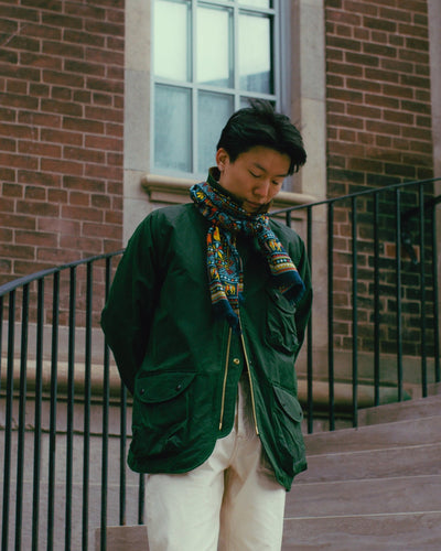 Waxed Coverall Emerald Green - DRAKE'S