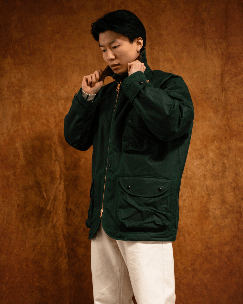 Waxed Coverall Emerald Green - DRAKE'S