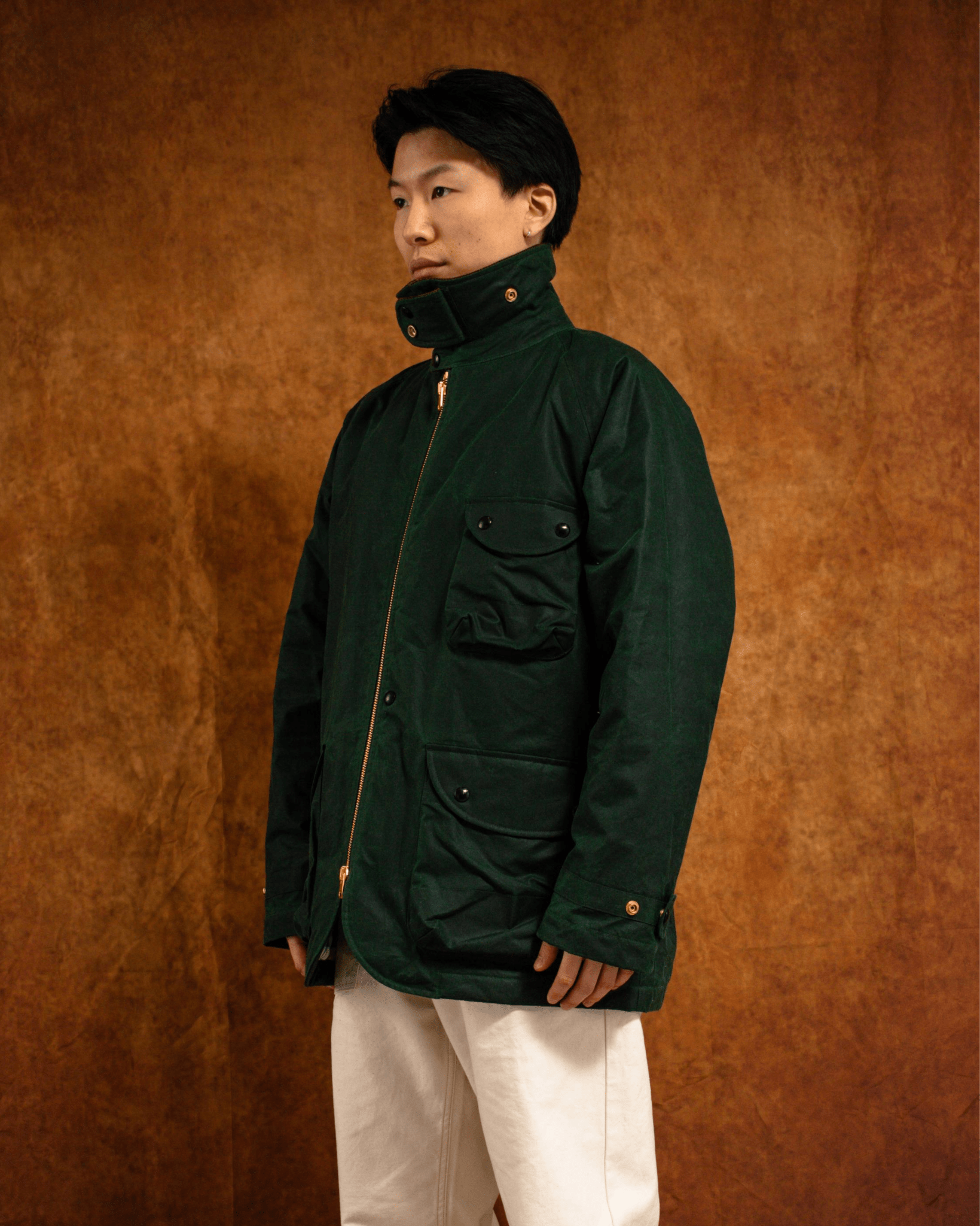 Waxed Coverall Emerald Green - DRAKE'S