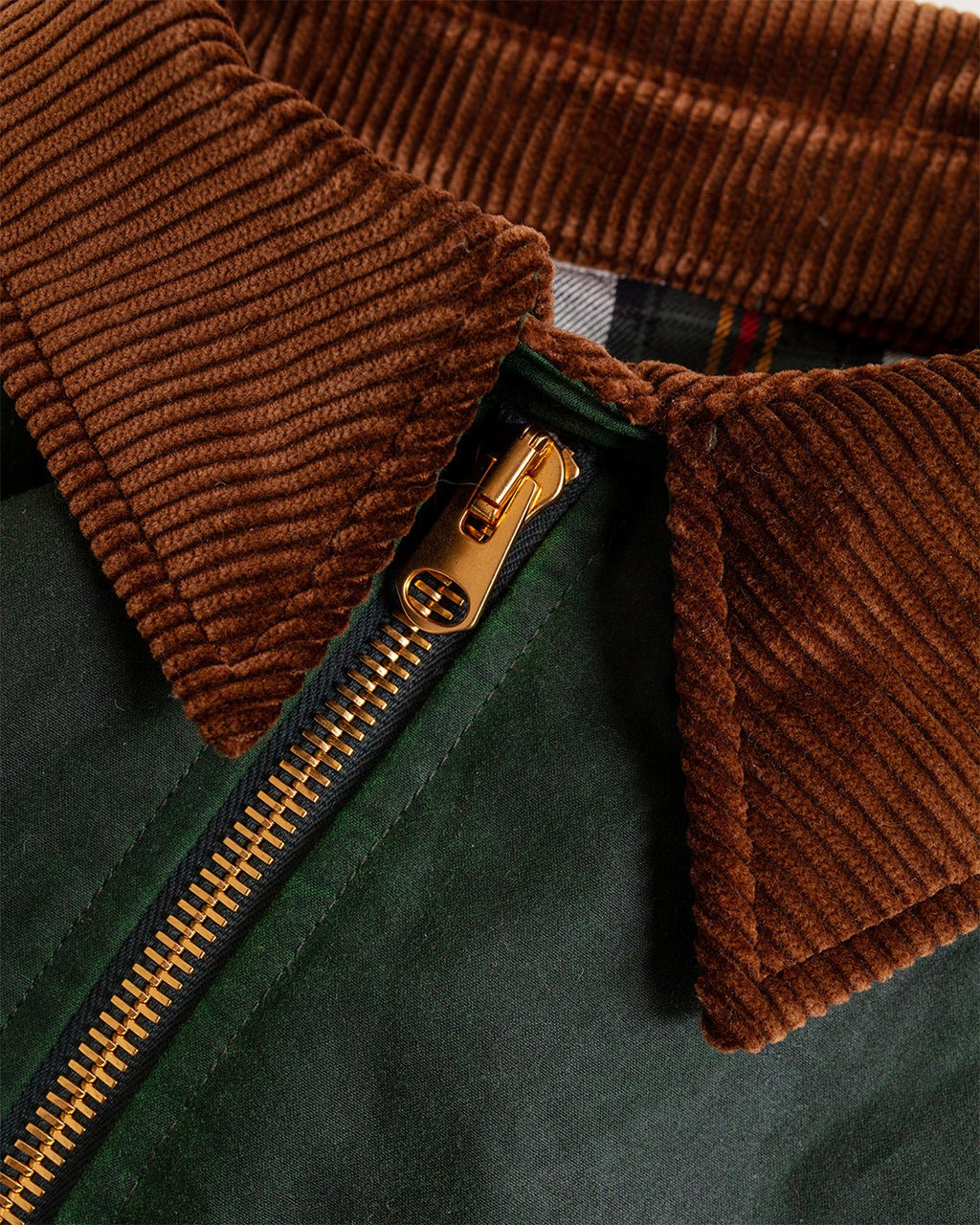 Waxed Coverall Emerald Green - DRAKE'S