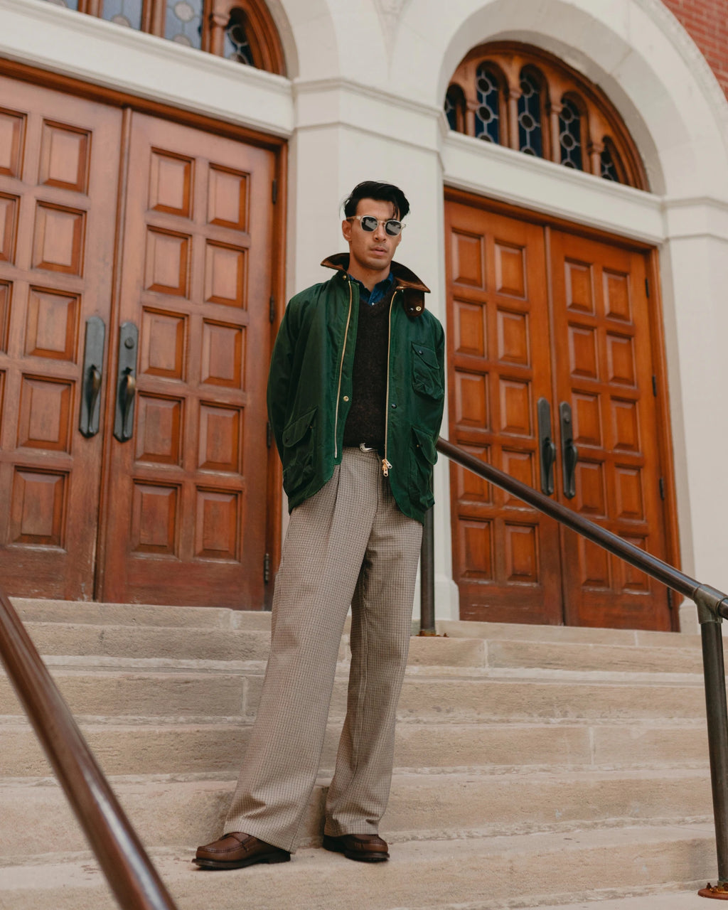 Waxed Coverall Emerald Green - DRAKE'S