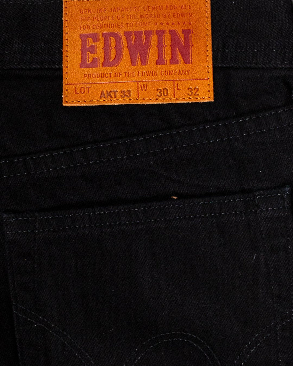 Akita Regular Straight Premium Selvedge Black Wet - EDWIN MIJ