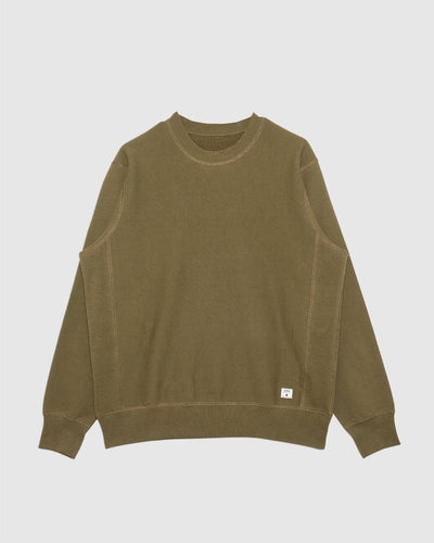 Classic Crew Sweatshirt Olive Drab - EDWIN MIJ