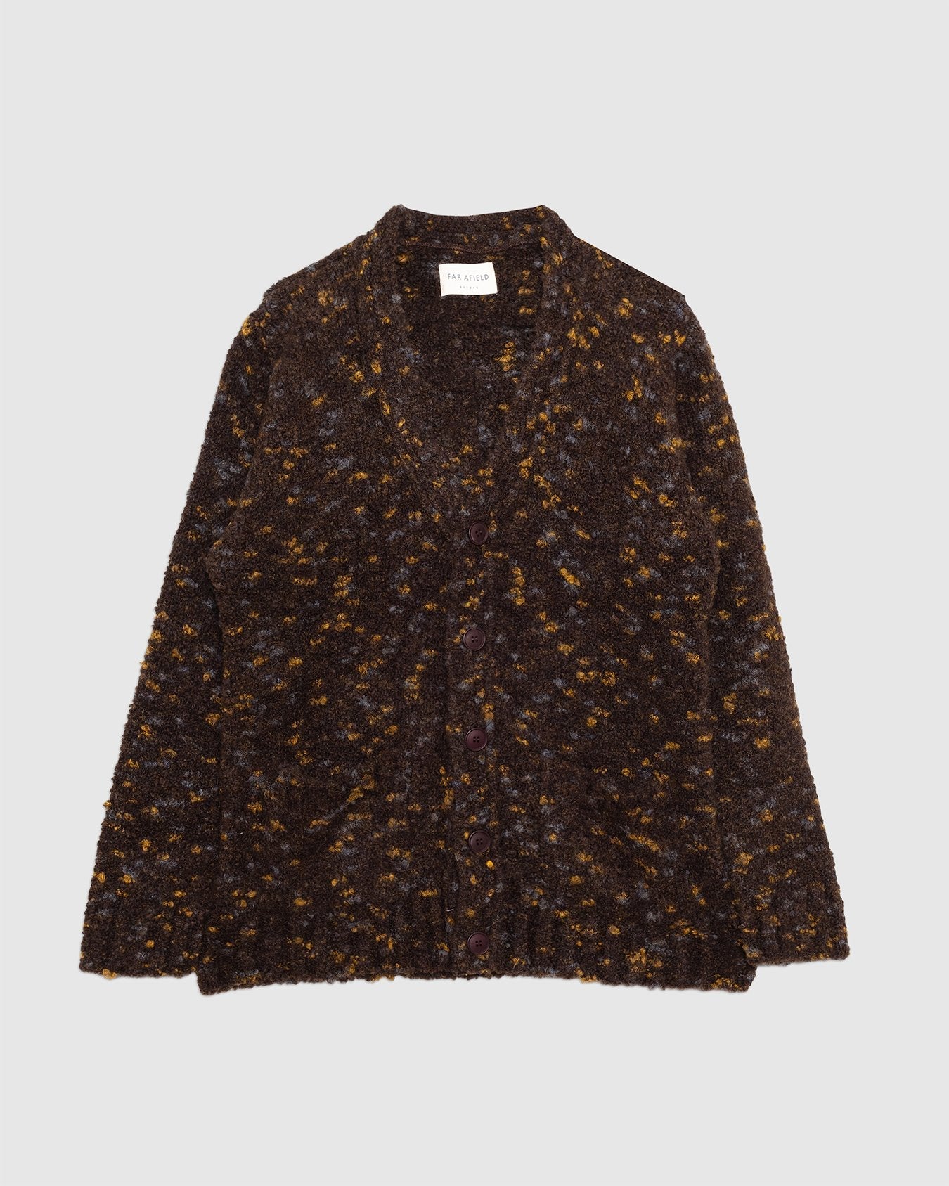 Buckley Cardigan Brown Multi Boucle - FAR AFIELD
