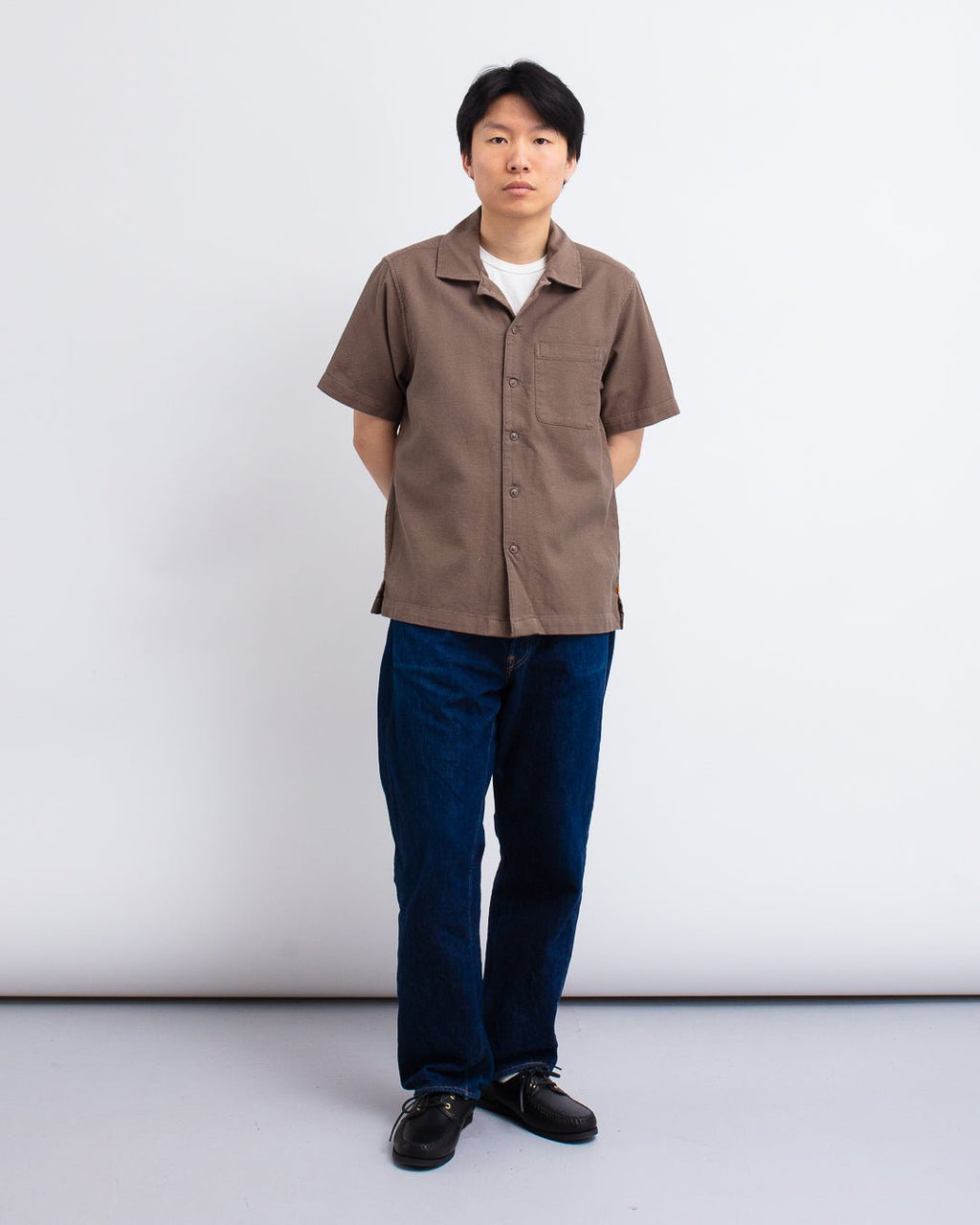 Busey Shirt - Textured Brown - FAR AFIELD