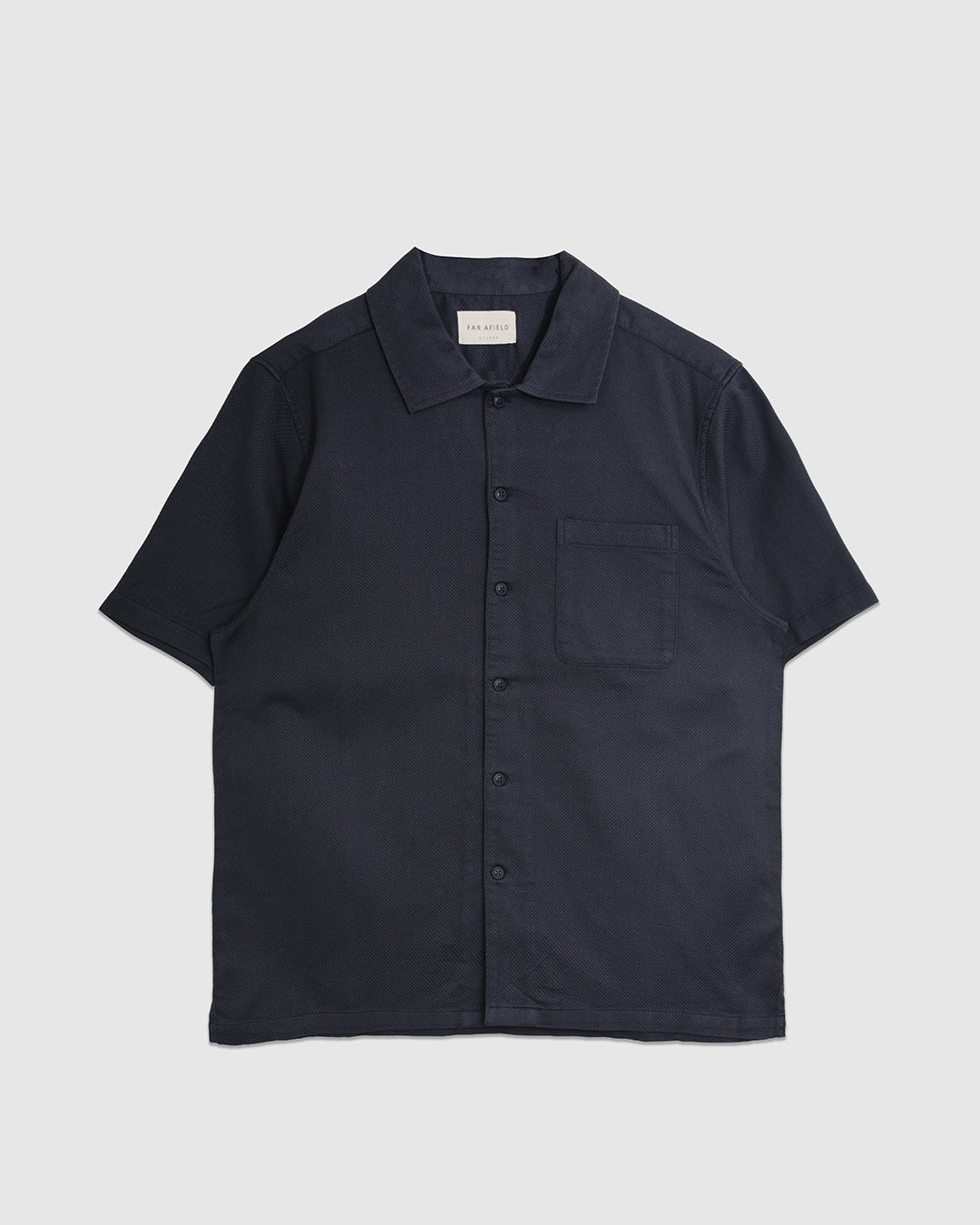 Busey Shirt - Textured Navy - FAR AFIELD