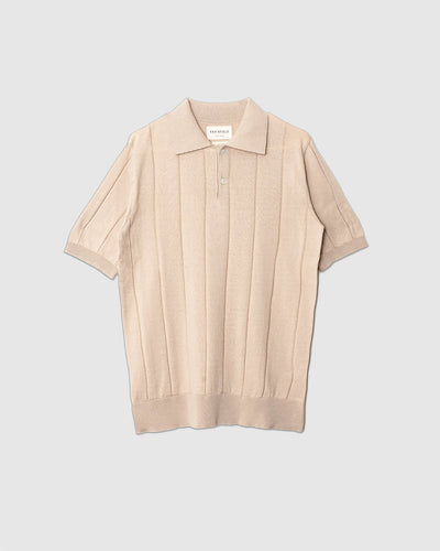 Jacobs Knitted Polo Sand - FAR AFIELD