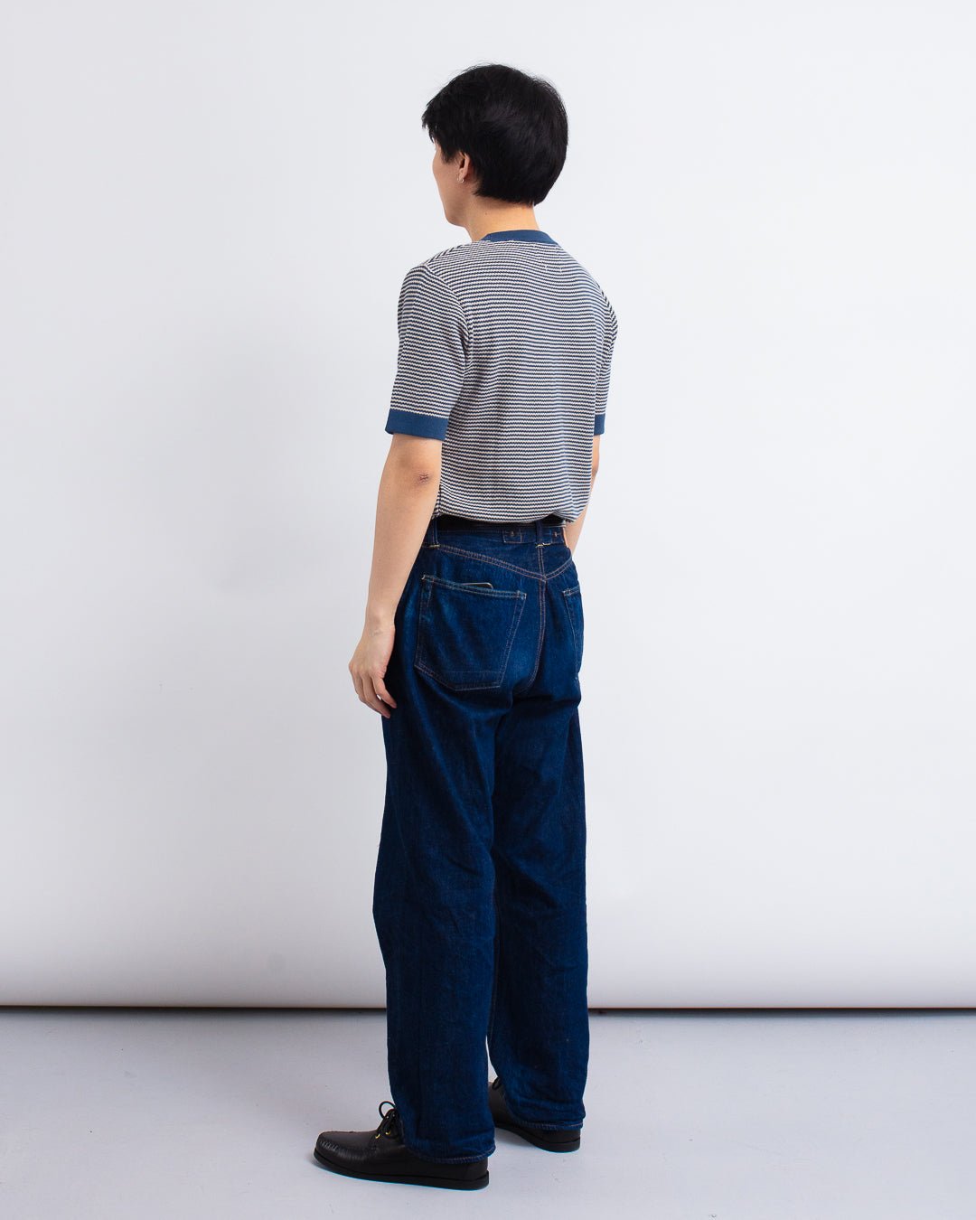 Newport Knitted Top Blue/Sand Stripe - FAR AFIELD