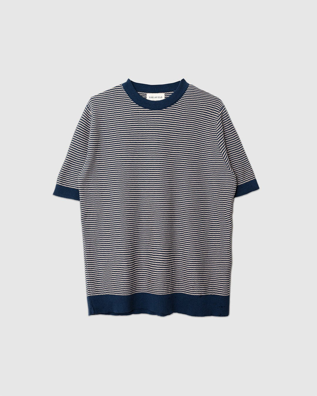 Newport Knitted Top Blue/Sand Stripe - FAR AFIELD