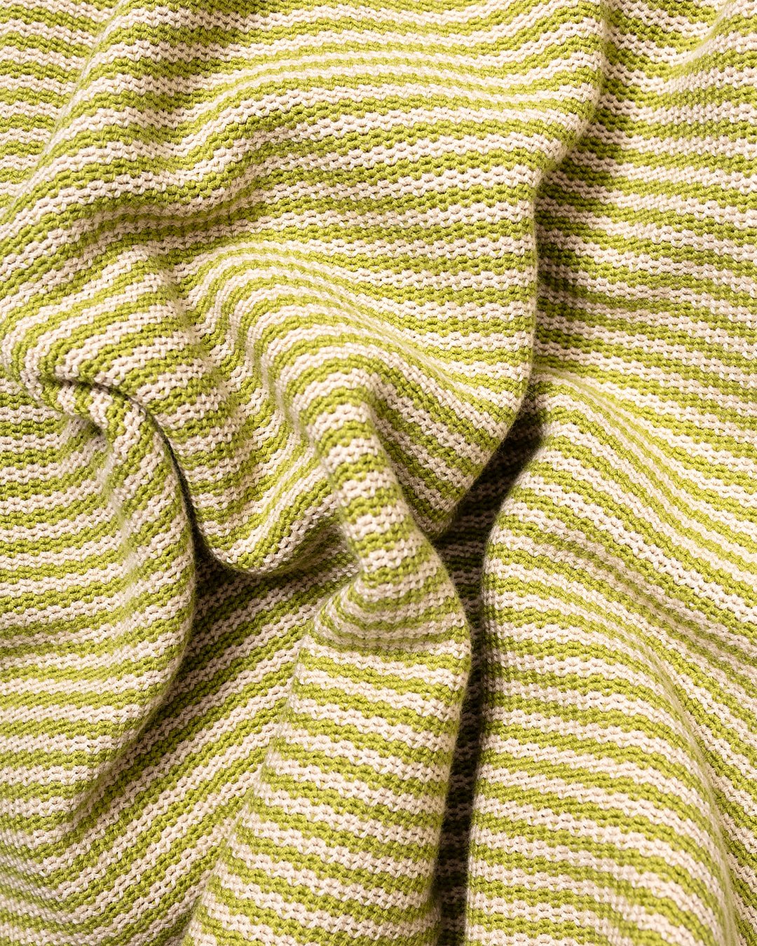 Newport Knitted Top Sand/Green Stripe - FAR AFIELD